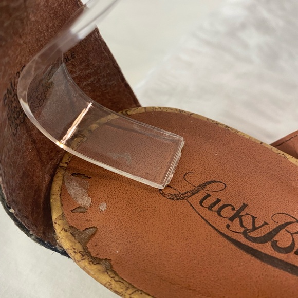 Size 8M Lucky Brand Lanser Gladiator Sandals Grey - Picture 3 of 7